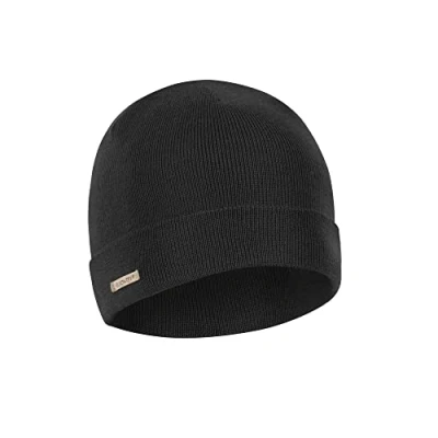 Abbildung von Helikon Tex Winter Merino Beanie Mütze, Unisex, Erwachsene, Schwarz, Einheitsgröße