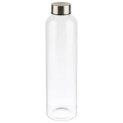 Abbildung von APS Trinkflasche, Glas, Deckel aus Edelstahl