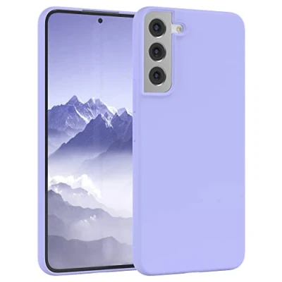 Abbildung von EAZY CASE Premium Silikon Handyhülle kompatibel mit Samsung Galaxy S22 Plus 5G, Slimcover Kameraschutz und Innenfutter, Silikonhülle, Schutzhülle, Bumper, Handy Case, Softcase, Lila Blau