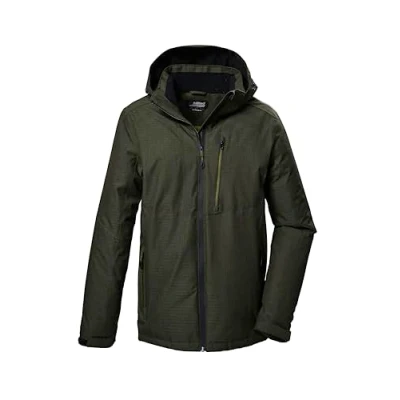 Abbildung von killtec Herren Funktionsjacke/Outdoorjacke mit abzippbarer Kapuze KOW 7 MN JCKT, dark moss, 4XL, 41845 000