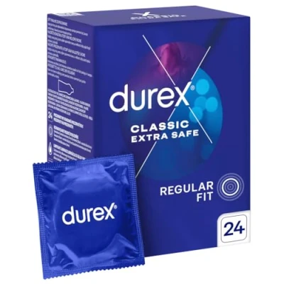 Abbildung von DUREX CLASSIC EXTRA SAFE dickere Kondome mit Gleitmittel 24 Stück