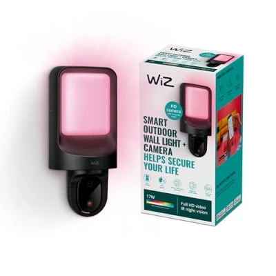 Abbildung von WiZ Wandleuchte LED 10,5 W Klasse E mehrfarbiges/warm bis kaltweißes Licht 2700 K schwarz