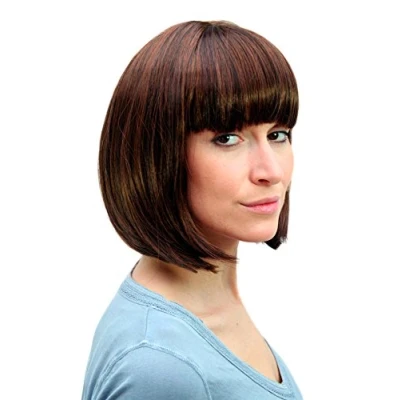 Abbildung von WIG ME UP 7803 2T30 Perücke französisch Bob Brünett glatte kinnlange Haare