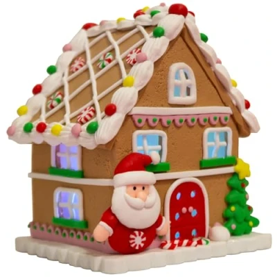 Abbildung von Christmas Paradise LED Lebkuchenhaus 14cm Weihnachtliche Dekoration Pfefferkuchenhaus Braun