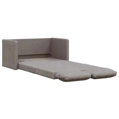 Abbildung von vidaXL Bodensofa, Klappbar Bodenbett Sofa mit Schlaffunktion, Schlafsofa Schlafsessel Metallgestell, Klappsofa Sofabett für Wohnzimmer Schlafzimmer, Taupe Stoff