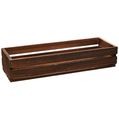 Abbildung von Genware NEV TR220 Holzkiste, dunkle rustikale Ausführung, 34 x 12 7 cm
