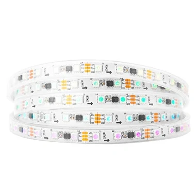 Abbildung von BTF LIGHTING WS2811 RGB adressierbare Traum Farbe LED Streifen 5m 60LEDs/m 20Pixels/m 300LEDs 100pixels IP67 Spritzwassergeschützt Weiß PCB Flexibel DC12V Lauflicht Effekt für Heimdekoration
