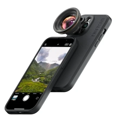 Abbildung von Shiftcam LensUltra 16 mm Weitwinkelobjektiv 0,5 fache Vergrößerung, 100 Winkel ultimative Klarheit für Reiseaufnahmen, dynamische Perspektiven, doppelte Bildgröße