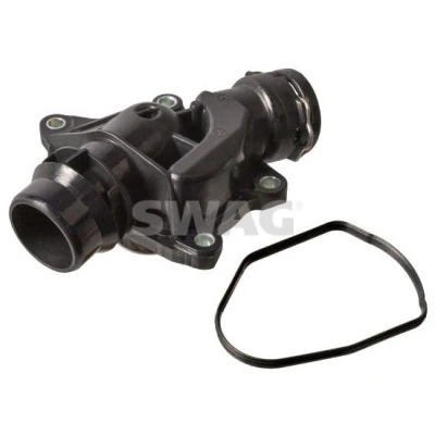 Abbildung von SWAG 33 10 0489 Kühlwasserthermostat 88 mit Dichtung BMW: 5 Limousine, Touring, 7
