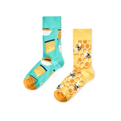 Abbildung von Dedoles Socken Unisex Damen Herren &amp; Kinder Baumwolle viele lustige Designs 1 Paar Geschenk links rechts verschieden, Farbe: Mehrfarbig, Motiv: Imker, Gr. 39 42