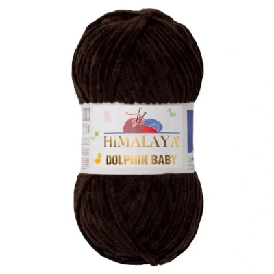 Abbildung von Himalaya Strickfein Dolphin Baby Bulky Chenille Garn 80343 erde Häkelwolle, 120 m (Einzel Pack, 1 St., Wolle), Superbauschiges
