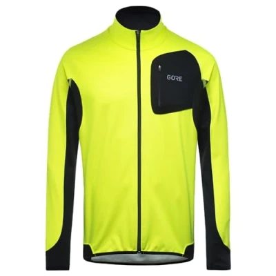 Abbildung von GORE WEAR Herren R3 Partial Windstopper Shirt, Neon Yellow/Black, M EU