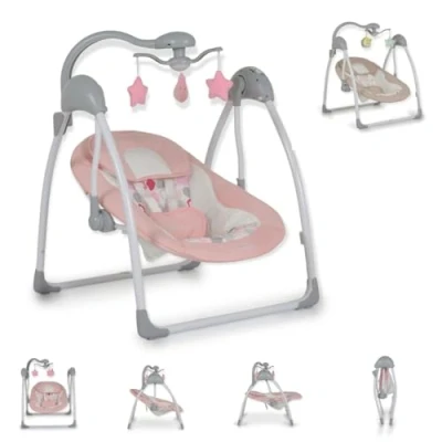 Abbildung von Cangaroo Babywippe elektrisch Jessica Spielbogen Musikfunktion Schaukelfunktion, Farbe:rosa
