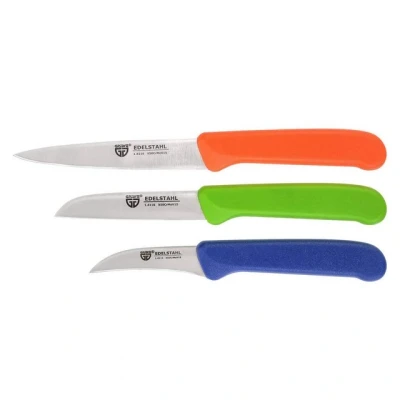 Abbildung von GRÄWE Allzweckmesser Küchenmesser Set 3 tlg., Edelstahl, bunte Griffe