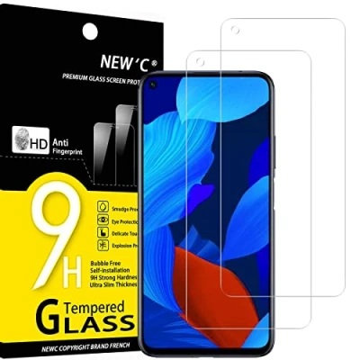 Abbildung von NEW&#039;C 2 Stück, Panzer Schutz Glas für Huawei nova 5T, Frei von Kratzern, 9H Härte, HD Displayschutzfolie, 0.33mm Ultra klar, Ultrabeständig
