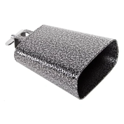 Abbildung von Fame M5 Cowbell, 4 1/2 Zoll, Schwarz/Silber, Hochwertige Stahl Kuhglocke, 11.4 cm, Montierbar, Durchsetzungsstarker Klang, Exzellente Verarbeitung, Ideal für Musiker