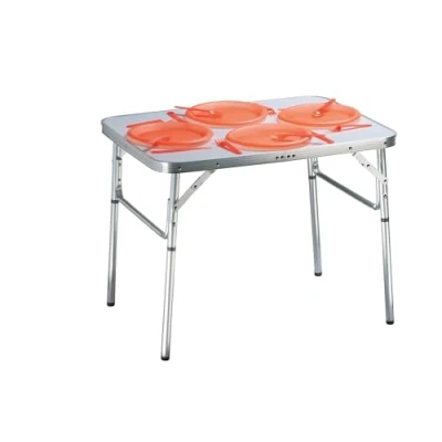 Abbildung von Camp Active Klapptisch Höhenverstellbare Tischfüße Ultraleicht aus Aluminium 75x55x60cm