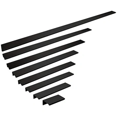 Abbildung von SO TECH® Möbelgriff SEARL schwarz eloxiert gebürstet, Aluminium (1 St), Länge 70 mm