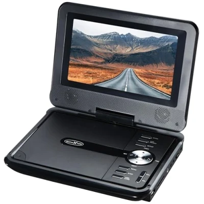 Abbildung von Reflexion DVD7002N Portabler DVD Player (eingebauter Akku, AV IN, Out, USB, SD Slot, 12V Auto Adapter)