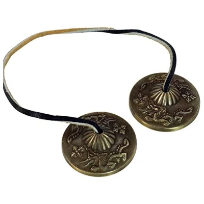 Abbildung von Guru Shop Klangchakra Zimbel Paar mit Ornament, Tibetisache