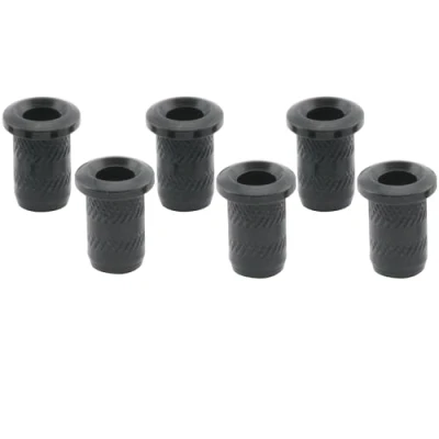 Abbildung von Musiclily Pro 4mm Stahl Top Saitenhülsen String Ferrules für E Gitarre, Schwarz (6 Stück)