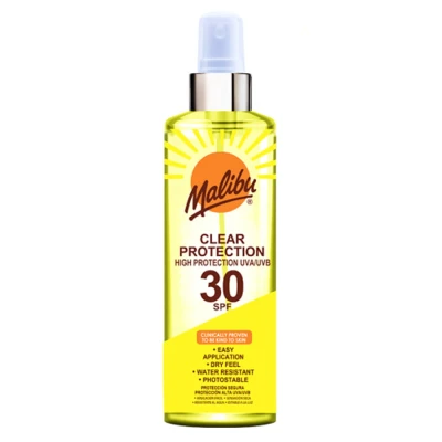 Abbildung von Malibu Sun Sonnenschutzspray LSF 30, hoher Schutz, trockenes Gefühl, wasserabweisend, 250 ml