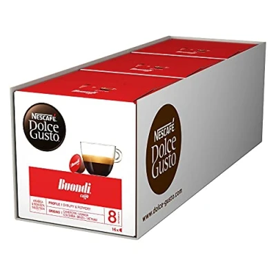 Abbildung von NESCAFÉ Dolce Gusto Espresso Buondi, 48 Kaffeekapseln (Intensität 8, samtweiche Crema), 3er Pack (3 x 16 Kapseln)