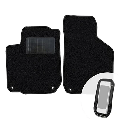 Abbildung von moto MOLTICO Vorne Fußmatten Auto Velours Autoteppiche Schwarz Automatten Set 2 teilig passend für VW New Beetle 1998 2011