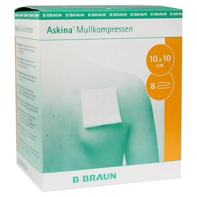 Abbildung von Askina Mullkompressen 10x10cm steril 25X2 St