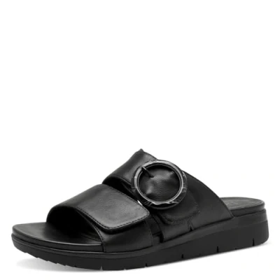 Abbildung von Jana Damen Pantoletten mit Klettverschluss Vegan, Schwarz (Black), 40 EU