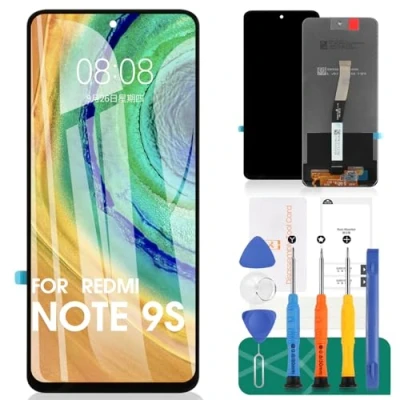 Abbildung von für XiaoMi Redmi Note 9 Pro 4G LCD Display M2003J6B2G M2003J6A1G Ersatzbildschirm 9S Touch Screen Sensor Digitizer (Schwarz ohne Rahmen)