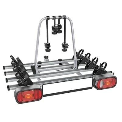 Abbildung von AHIRO4 Anhängerkupplung Fahrradträger für 4 Fahrräder abklappbar abschließbar aus Stahl und Aluminium