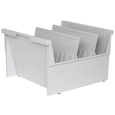Abbildung von HAN Einhängetrog DIN A4 quer, Karteitrog für 1.000 Karteikarten, inklusive 2 Stützplatten mit Sichtreitern, passend alle Container Normmaßschublade, Art.Nr. 854 0 11, lichtgrau