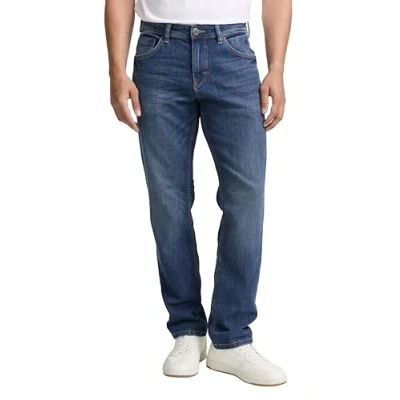 Abbildung von TOM TAILOR Herren Marvin Straight Jeans, 10119 Used Mid Stone Blue Denim, 33W / 36L