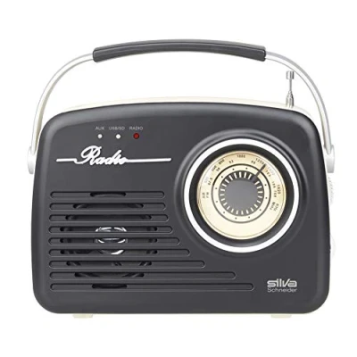 Abbildung von Silva Schneider Mono 1965, Kofferradio, Netz oder Batteriebetrieb, schwarz