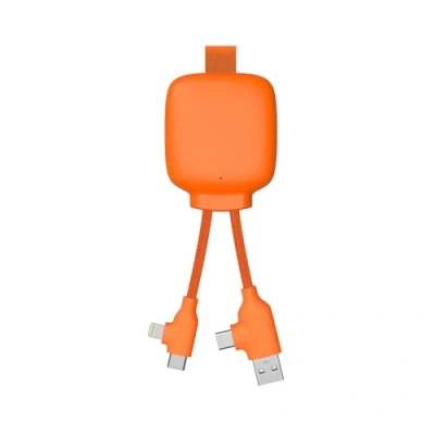 Abbildung von Multi Connector USB Kabel 4 in 1 Universalladegerät Und Externe Batterie 3000 mAh Aus Recyceltem Kunststoff Xoopar Gamma Lite Weiß
