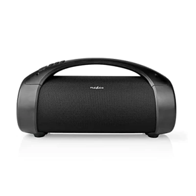 Abbildung von Bluetooth® Party Boombox 6 hrs 2.0 50 W Media Playback: AUX/USB IPX5 Linkable Carrying Handle Lights Black