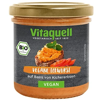 Abbildung von Vitaquell Vegane Teewurst auf Basis von Kichererbsen, 125 g im Glas