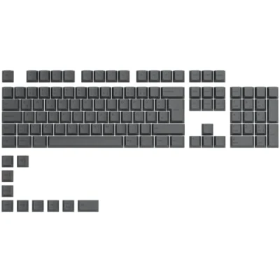 Abbildung von Glorious Gaming 115x GPBT Keycaps Cherry Profil, äußerst widerstandsfähiger PBT Kunststoff, optisch EIN Blickfang, überragende Akustik, Originalschrift, Deutsch Layout Schwarze Esche