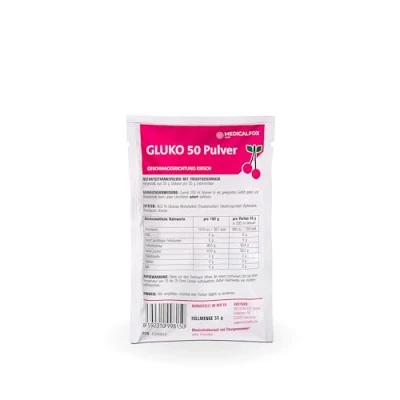 Abbildung von Glukose 50 g Kirsch Plv.z.Her.e.Lsg.z.Ei