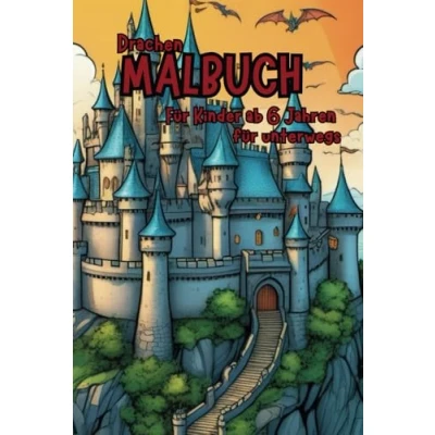 Abbildung von Drachen Malbuch: für Kinder ab 6 jahre unterwegs