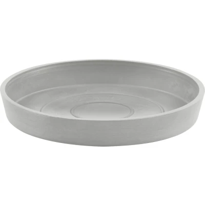Abbildung von Ecopots Untertasse rund 15 cm weiß grau