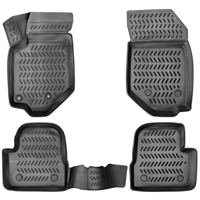 Abbildung von Design 3D Gummimatten Set für Peugeot 2008 (II) ab 2019 (PASST Nicht IN Elektro) Extra hoher 5cm Rand