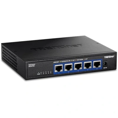Abbildung von TRENDnet TEG S750 5 Port 10G Switch, x RJ 45 Ports, 100Gbps Schaltkapazität, unterstützt 2,5G und 5G Base T Verbindungen, Schwarz
