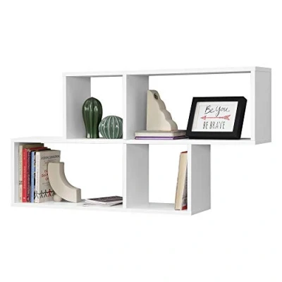 Abbildung von en.casa Wandregal, »Bryne« Bücherregal 100x19,5x53cm Weiß