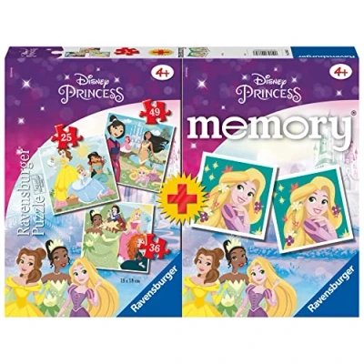 Abbildung von Ravensburger Multipack Memory® und Puzzle Disney Princess, Spiel für Kinder, Empfohlenes Alter 4+, 20864 7, Mehrfarbig