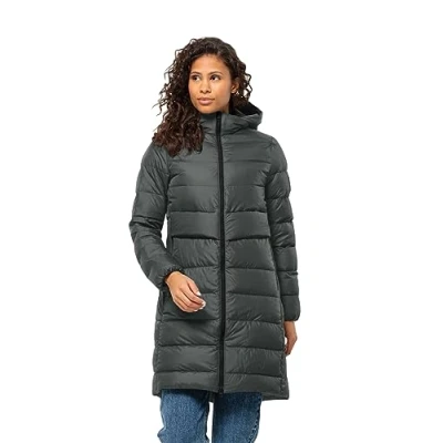 Abbildung von Jack Wolfskin Lenauplatz Daunenmantel, Damen, Größe: Medium, Slate green