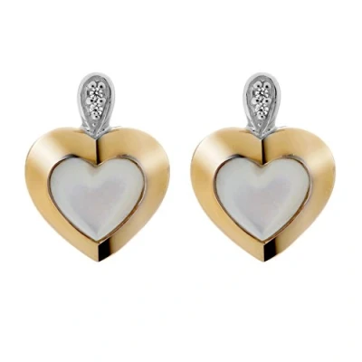 Abbildung von Orphelia &#039;Debby&#039; Ohrstecker für Damen, 925 Sterlingsilber, Silber/Gold ZO 7289/G