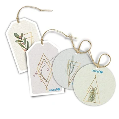 Abbildung von UNICEF Packung mit 16 Geschenkanhängern, Elegant Nature