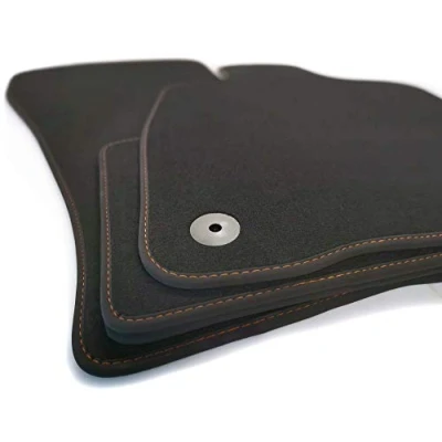 Abbildung von kh Teile Fußmatten passend für Formentor Ziernaht Braun Premium Velours Matten 4 teilig Komplett Set Autoteppich